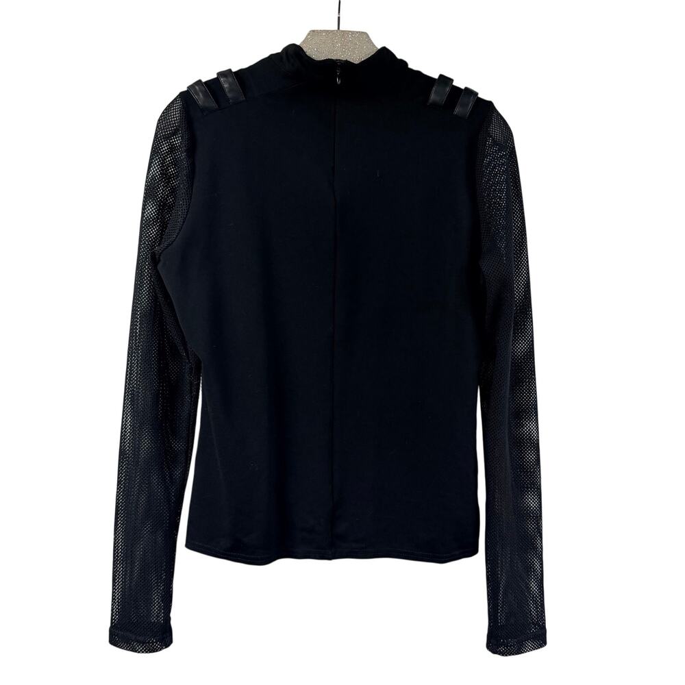Killstar Mesh Panel Buckle Top Black Sweetheart Long Sleeve XXL Goth Witchy